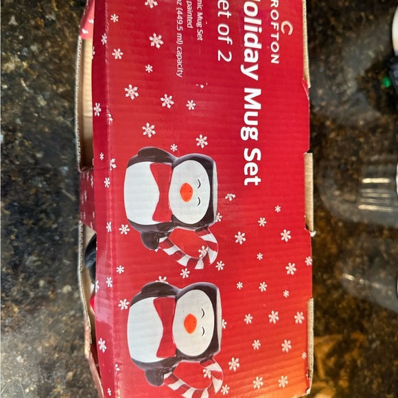 Crofton Penguin Holiday Mug Set of 2 - Picture 3 of 5